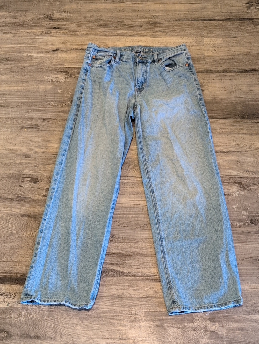 American Eagle Outfitters Women’s Straight Jeans - Light Blue
